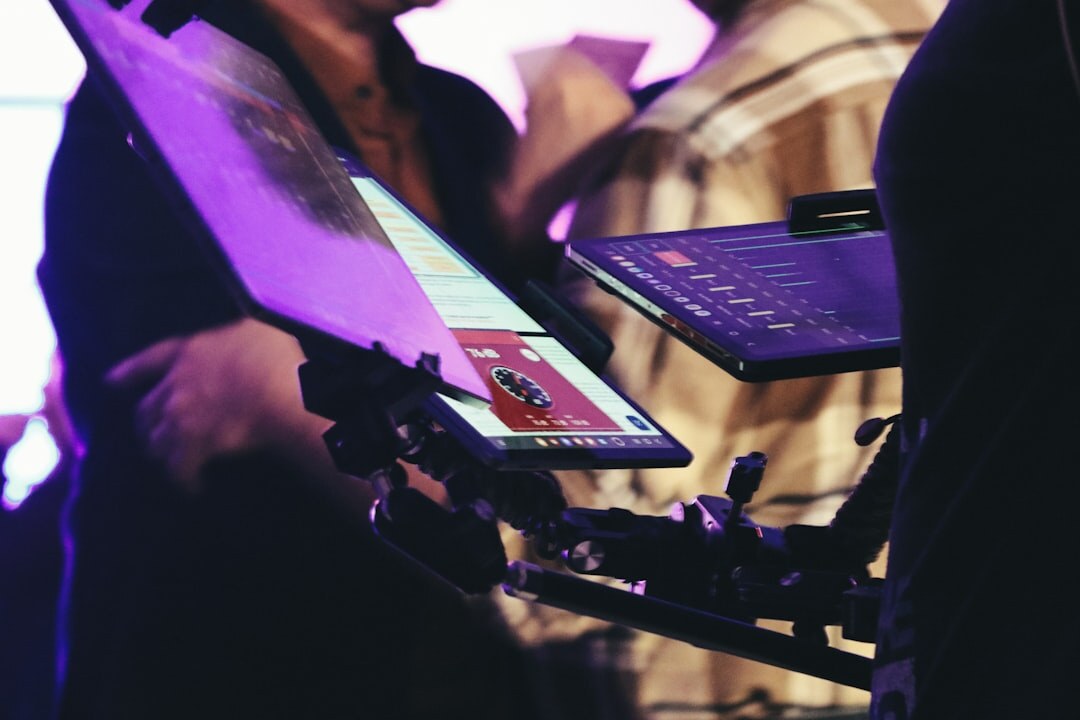 Digital media production on laptop and tablet